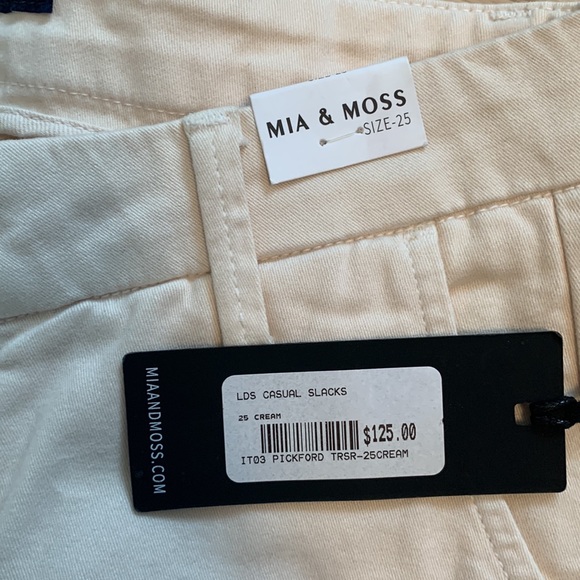 MIA & MOSS beige casual denim pant - Picture 2 of 5